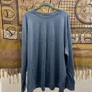 Eddie Bauer Blue Long Sleeve Tee Legend Wash - 100% Cotton